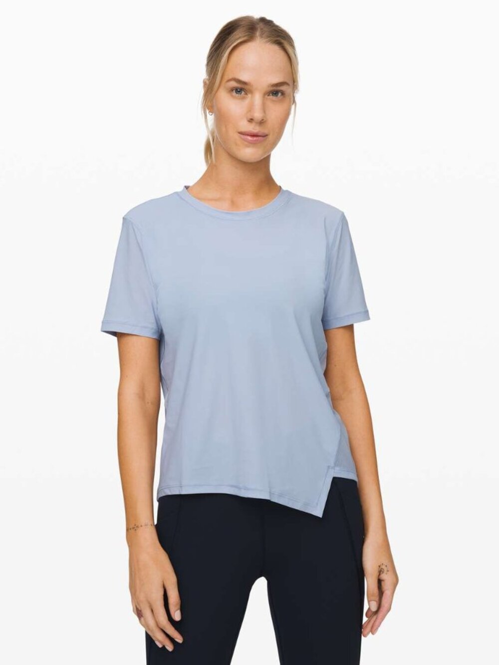Lululemon Women's Angle Your Strength Short Sleeve Shirt - Light Blue